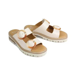 Cheap EOS Footwear GILA BLOCK HEEL SLIDES LEATHER