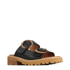 Cheap EOS Footwear GILA BLOCK HEEL SLIDES LEATHER