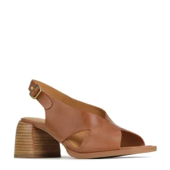 Clearance EOS Footwear ISADORA LEATHER BLOCK HEEL SANDALS
