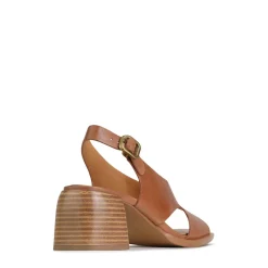 Clearance EOS Footwear ISADORA LEATHER BLOCK HEEL SANDALS