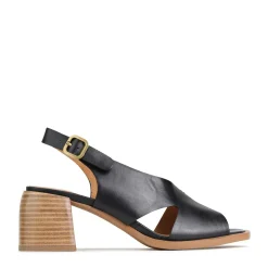 Clearance EOS Footwear ISADORA LEATHER BLOCK HEEL SANDALS