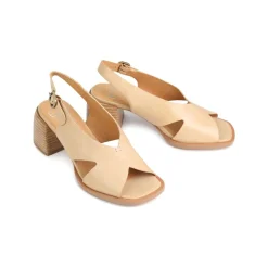 Clearance EOS Footwear ISADORA LEATHER BLOCK HEEL SANDALS