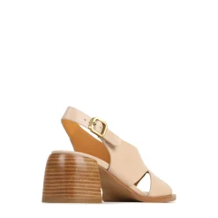 Clearance EOS Footwear ISADORA LEATHER BLOCK HEEL SANDALS