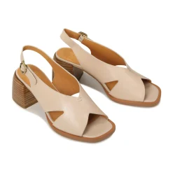 Clearance EOS Footwear ISADORA LEATHER BLOCK HEEL SANDALS