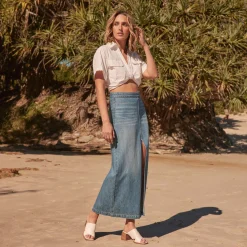 Outlet EOS Footwear ISO LEATHER BLOCK HEEL SANDALS