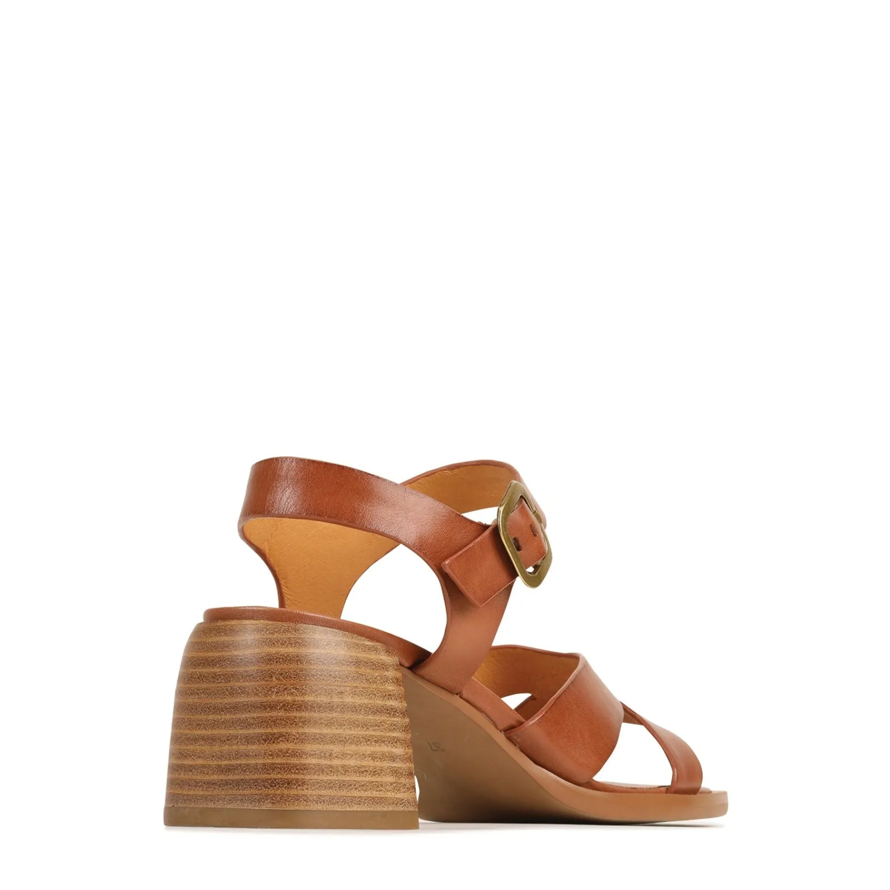 Clearance EOS Footwear ISOKEN LEATHER BLOCK HEEL SANDALS