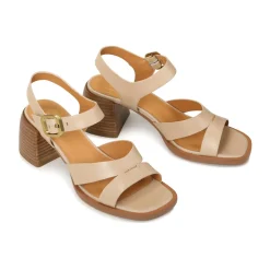 Clearance EOS Footwear ISOKEN LEATHER BLOCK HEEL SANDALS