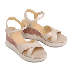 Fashion EOS Footwear JUN LEATHER WEDGE SANDALS