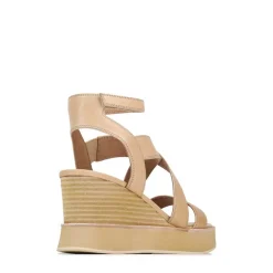 Cheap EOS Footwear JUNI LEATHER STRAPPY WEDGE SANDALS