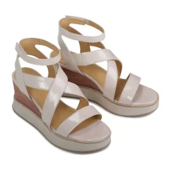 Cheap EOS Footwear JUNI LEATHER STRAPPY WEDGE SANDALS