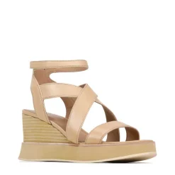 Cheap EOS Footwear JUNI LEATHER STRAPPY WEDGE SANDALS