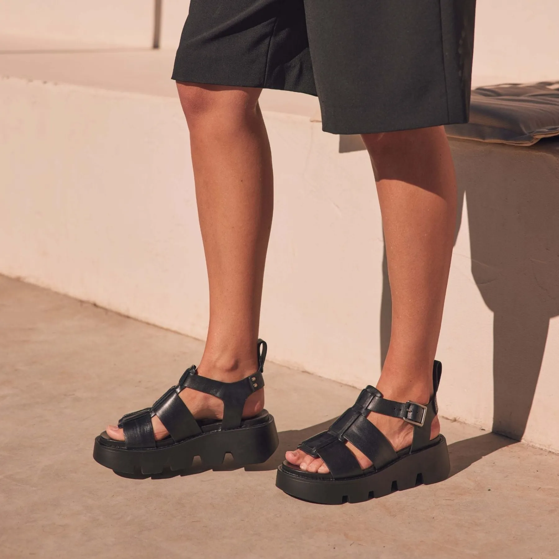 Hot EOS Footwear KAILAN LEATHER PLATFORM SANDALS