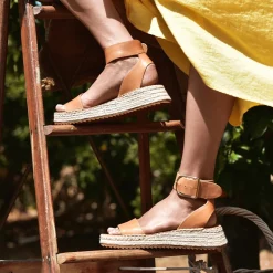 Fashion EOS Footwear LARAH LEATHER ARCHIVE ESPADRILLE SANDALS