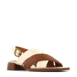 Shop EOS Footwear LATICIA LEATHER BLOCK HEEL SANDALS