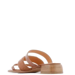 Sale EOS Footwear LATTICE LEATHER BLOCK HEEL SANDALS