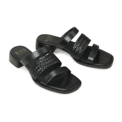 Sale EOS Footwear LATTICE LEATHER BLOCK HEEL SANDALS