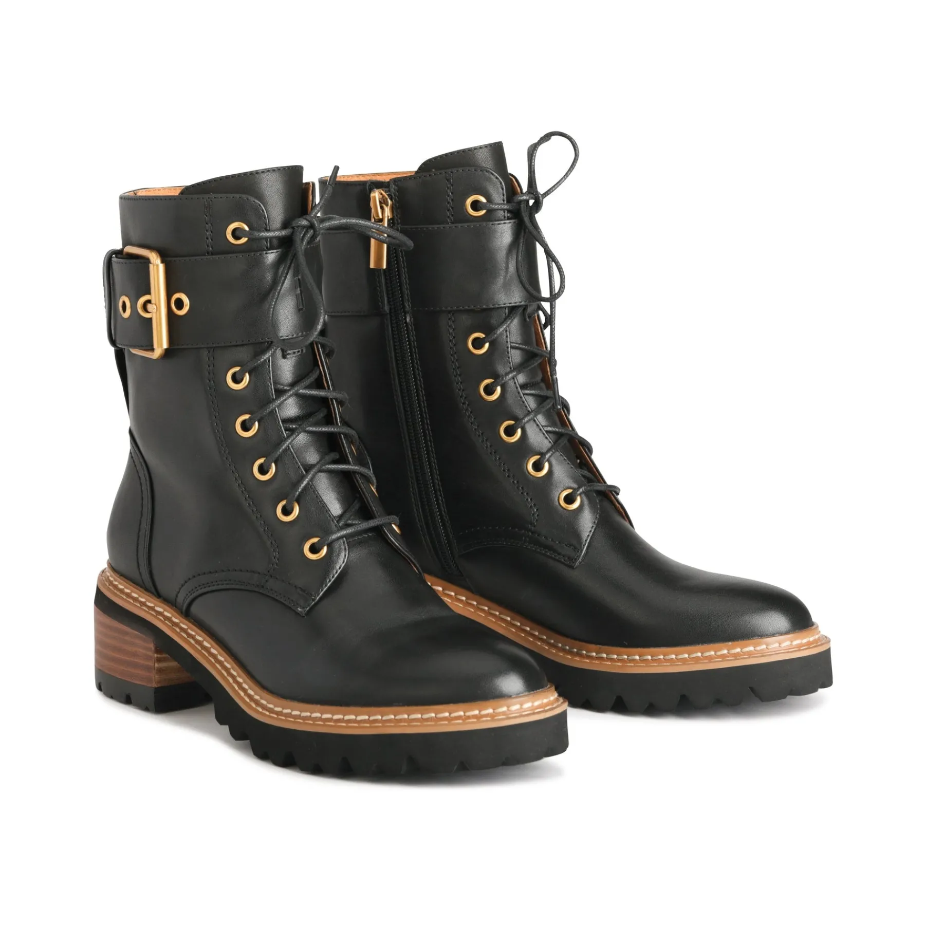 Fashion EOS Footwear LINE LACE UP BOOTS LEATHER