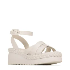 Cheap EOS Footwear MELANA LEATHER WEDGE SANDALS