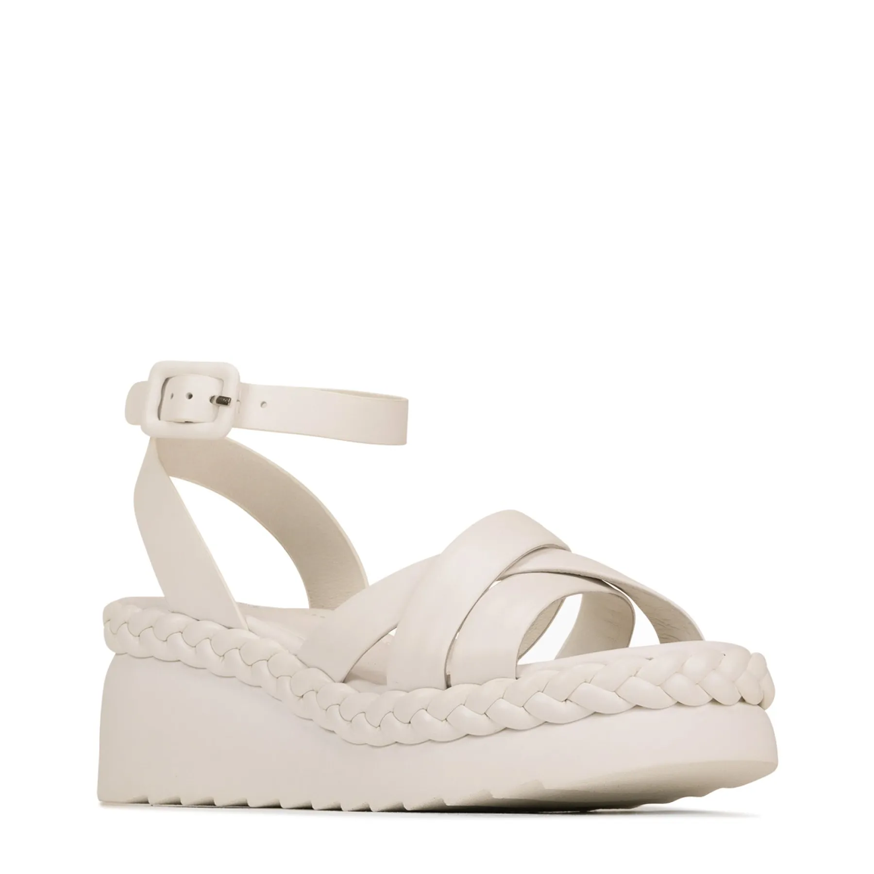 Cheap EOS Footwear MELANA LEATHER WEDGE SANDALS