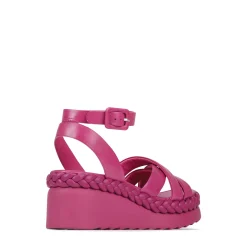 Cheap EOS Footwear MELANA LEATHER WEDGE SANDALS