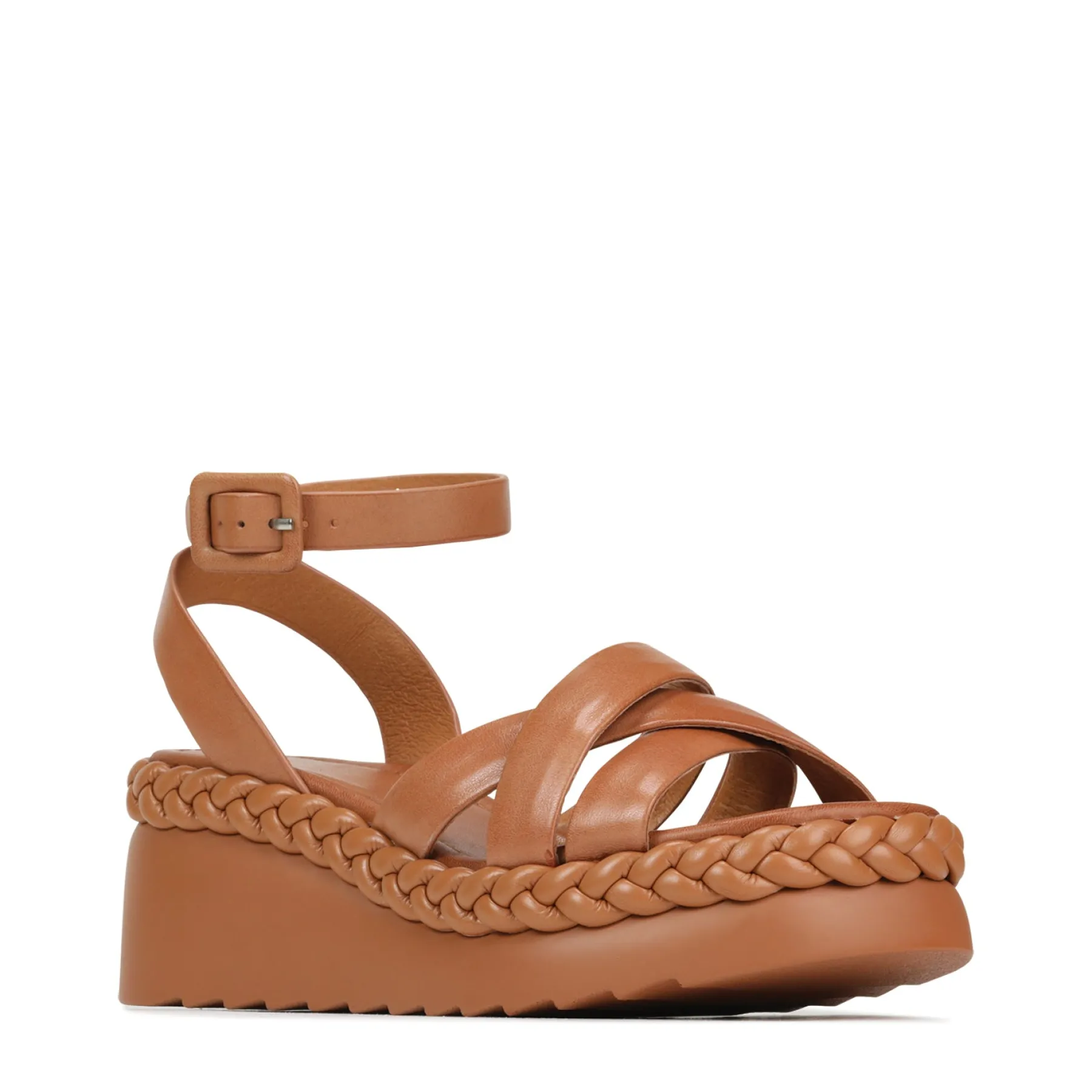 Cheap EOS Footwear MELANA LEATHER WEDGE SANDALS
