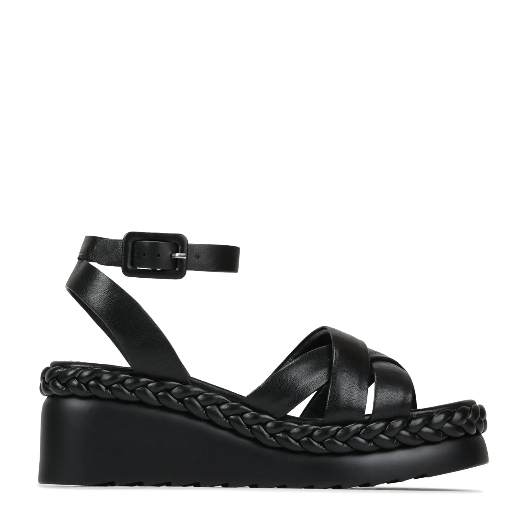 Cheap EOS Footwear MELANA LEATHER WEDGE SANDALS