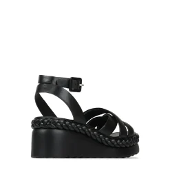 Cheap EOS Footwear MELANA LEATHER WEDGE SANDALS