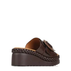 Best EOS Footwear MENA LEATHR WEDGE SLIDE SANDALS