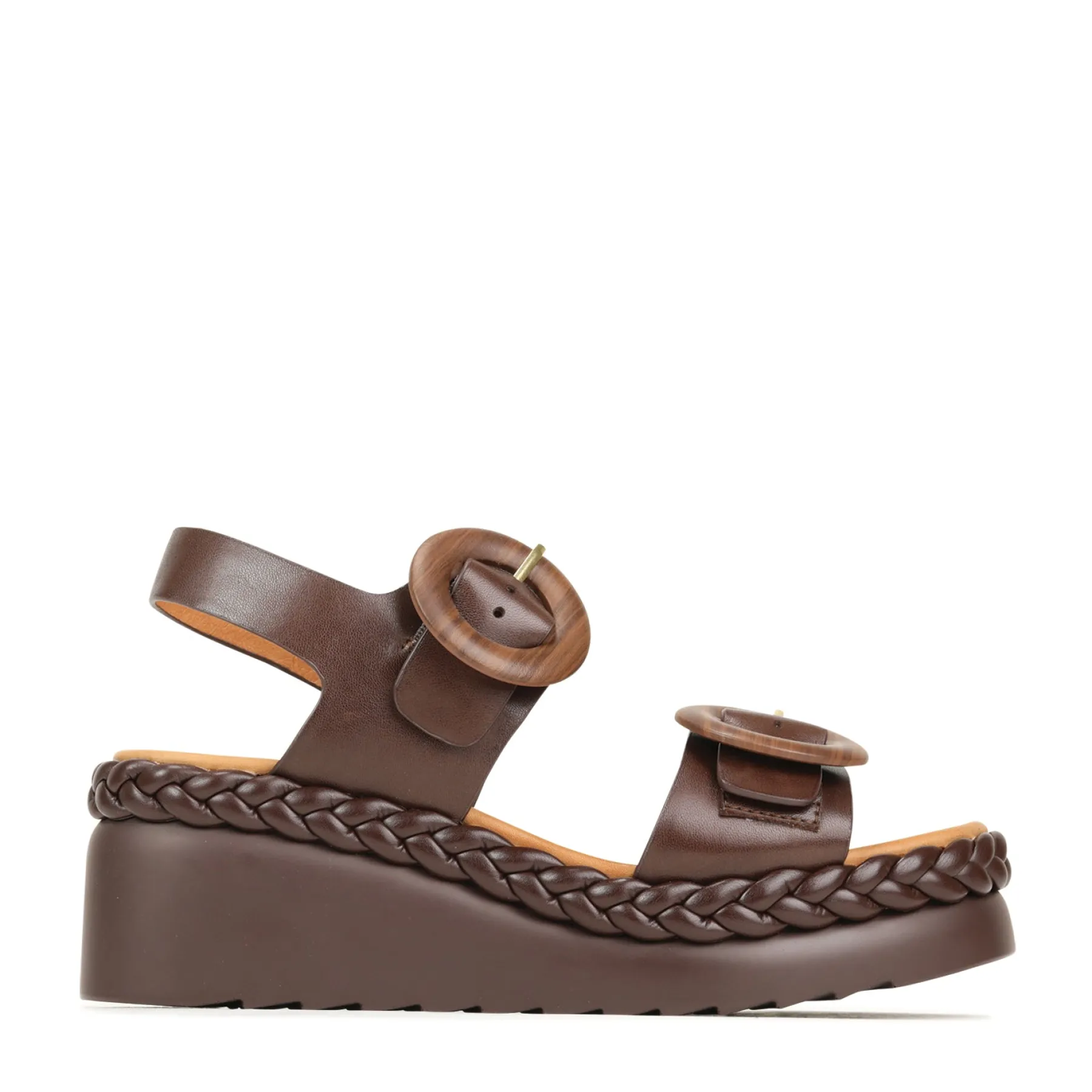 Fashion EOS Footwear MENORCA LEATHER WEDGE SANDALS