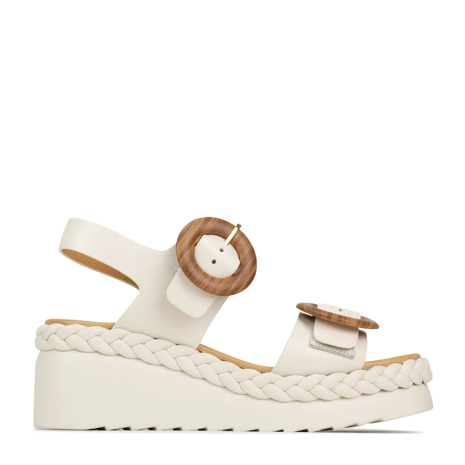 Fashion EOS Footwear MENORCA LEATHER WEDGE SANDALS