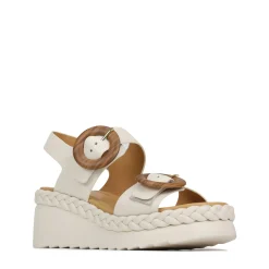 Fashion EOS Footwear MENORCA LEATHER WEDGE SANDALS