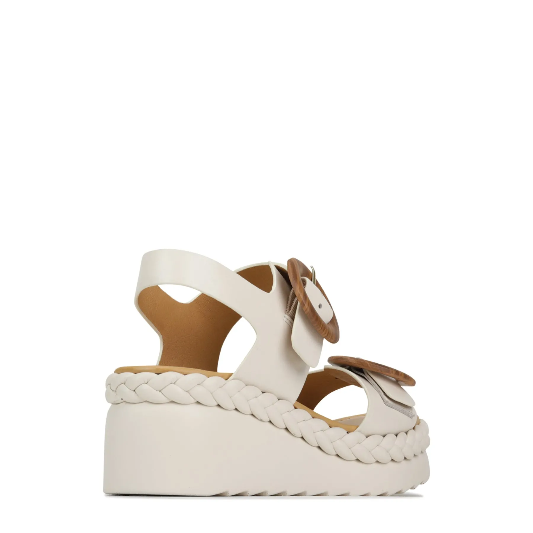 Fashion EOS Footwear MENORCA LEATHER WEDGE SANDALS