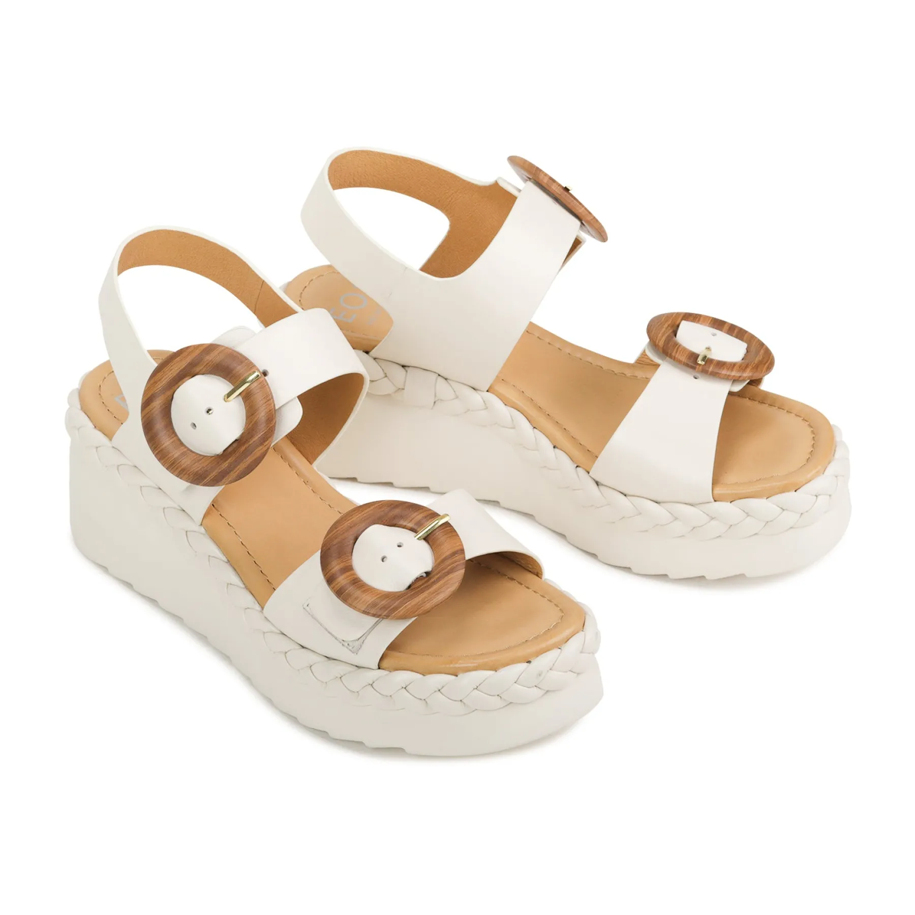 Fashion EOS Footwear MENORCA LEATHER WEDGE SANDALS