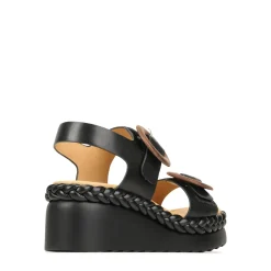 Fashion EOS Footwear MENORCA LEATHER WEDGE SANDALS