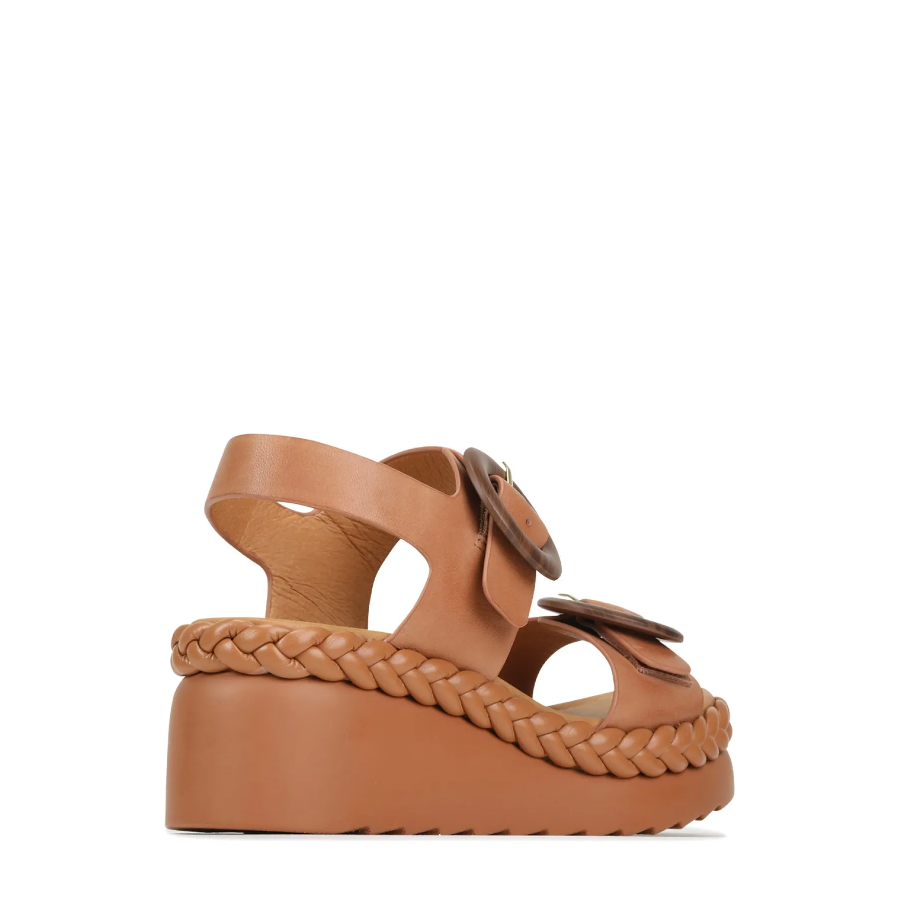 Fashion EOS Footwear MENORCA LEATHER WEDGE SANDALS