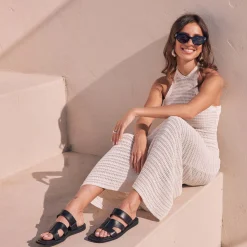 Discount EOS Footwear MISAYAO LEATHER SLIDE SANDALS