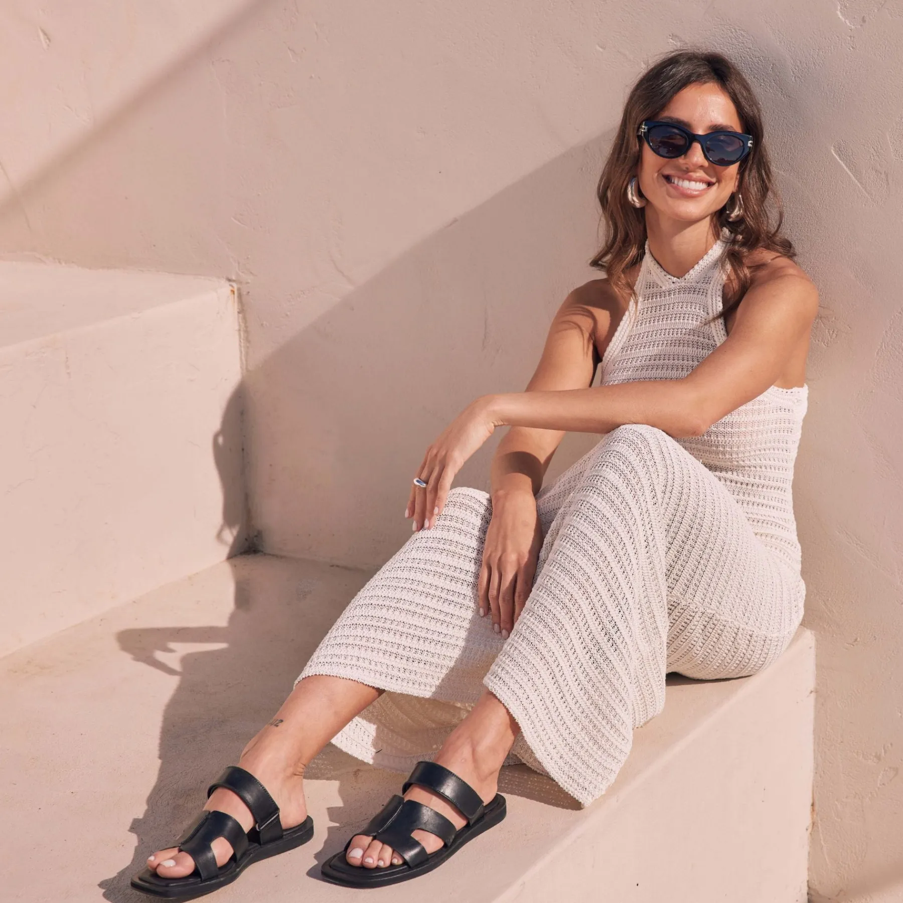 Discount EOS Footwear MISAYAO LEATHER SLIDE SANDALS