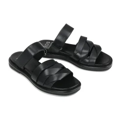 New EOS Footwear ORIANA LEATHER SLIDE SANDALS