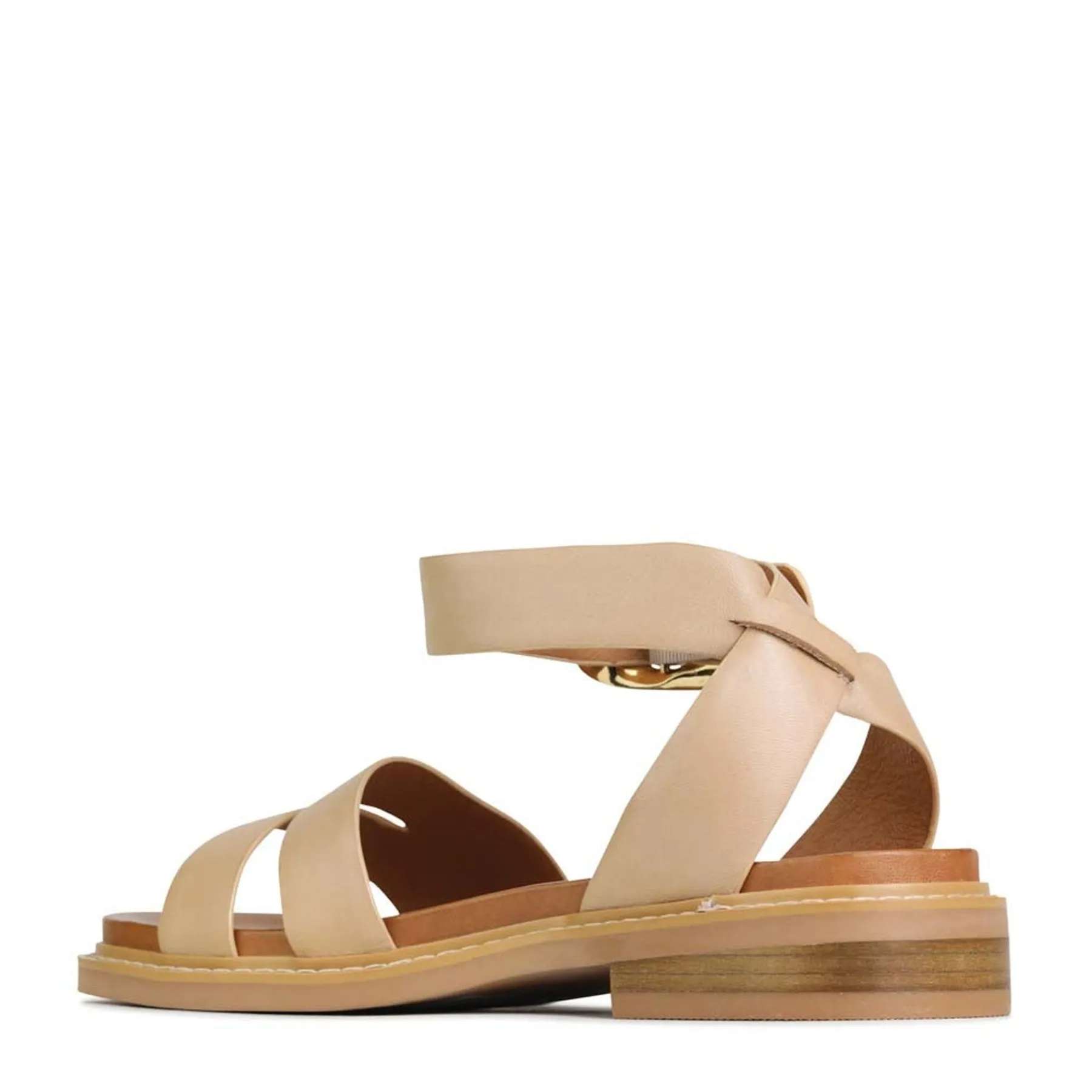 Fashion EOS Footwear ORNAMENTAL ANKLE STRAP SANDALS LEATHER