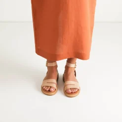 Fashion EOS Footwear ORNAMENTAL ANKLE STRAP SANDALS LEATHER