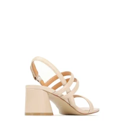 Discount EOS Footwear PETELLA LEATHER BLOCK HEEL SANDALS