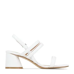Discount EOS Footwear PETELLA LEATHER BLOCK HEEL SANDALS