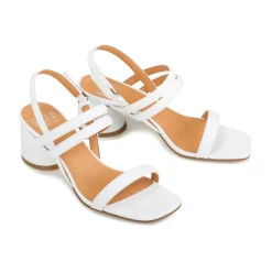 Discount EOS Footwear PETELLA LEATHER BLOCK HEEL SANDALS