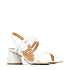 Discount EOS Footwear PETELLA LEATHER BLOCK HEEL SANDALS