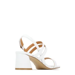Discount EOS Footwear PETELLA LEATHER BLOCK HEEL SANDALS