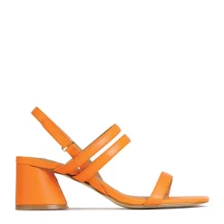 Discount EOS Footwear PETELLA LEATHER BLOCK HEEL SANDALS