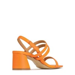 Discount EOS Footwear PETELLA LEATHER BLOCK HEEL SANDALS