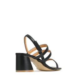 Discount EOS Footwear PETELLA LEATHER BLOCK HEEL SANDALS