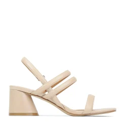 Discount EOS Footwear PETELLA LEATHER BLOCK HEEL SANDALS