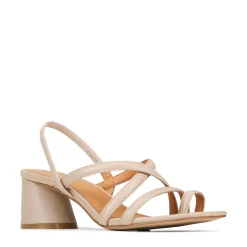 Discount EOS Footwear PETICE LEATHER BLOCK HEEL SANDALS